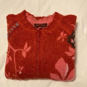 Catimini Girls Wool Blend Zip Front Cardigan Sweater Size 12